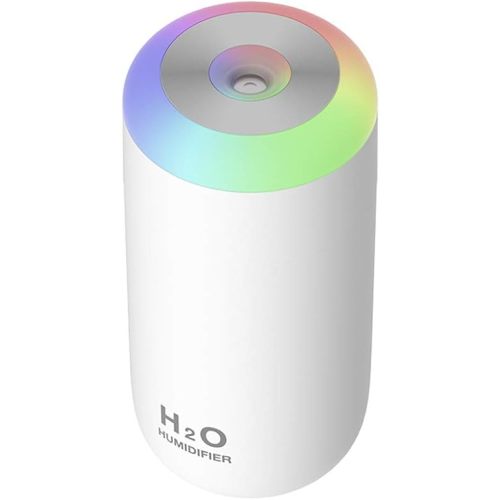 350ml Small Humidifier, Tabletop humidifier, Humidifiers for bedroom, Baby Humidifier, Cool Mist Humidifier Baby, LED Humidifiers with Night Light, USB Humidifier (White)