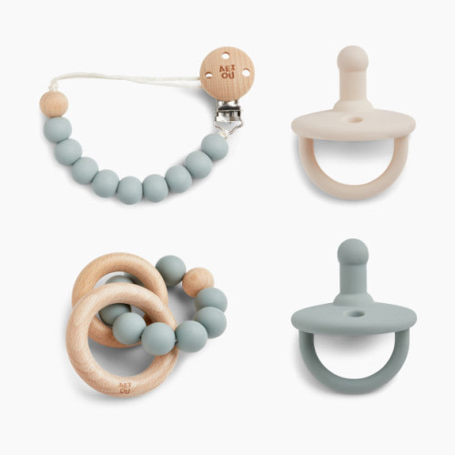 AEIOU Teether & Pacifier Bundle - Sage
