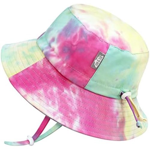 JAN & JUL Girls' Grow-with-Me Cotton Bucket Sun-Hats for Baby and Kids