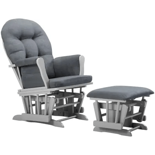 Angel Line Windsor Glider and Ottoman Cushion, Grey/Dark Grey