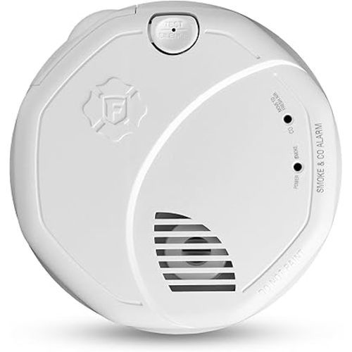 First Alert Combination Smoke & Carbon Monoxide Alarm, Battery Operated Detector with Test & Silence Button, SMCO100, 1-Pack,White