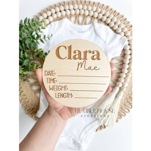 Baby Name Sign, Birth Stats Sign, Baby Name Announcement, Hospital Name Sign, Newborn Name Wood Sign, Baby Shower Gift for Newborn, Keepsake
