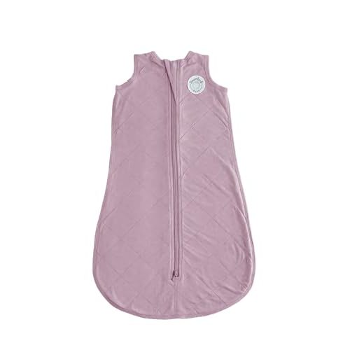 Dreamland Baby Bamboo Viscose Sleep Sack (0-6 Months). 1.0 TOG Ultra Soft Blanket w/ 2-Way Zipper. 97% Viscose, 3% Spandex (Mauve)