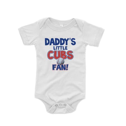 NanyCrafts Baby's Daddy's Little Cubs Fan Bodysuit, Baby Cubs Fan