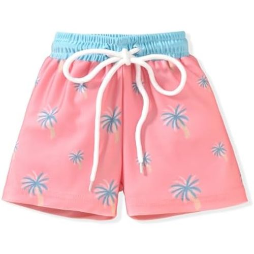 HIHA Toddler Baby Boy Swim Trunks Cartoon Pattern Hawaiian Beach Shorts Board Shorts Swimwear