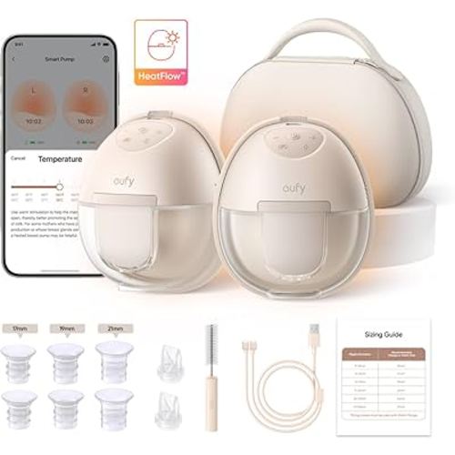 Amazon.com : eufy Security Wearable Breast Pump S1 Pro, Electric Hands-Free Breast Pump with Heating Tech, Portable Charging Case, App-Controlled Smart Rhythm, Hospital-Grade Suction, Leak-Proof & Ultra-Quiet : Baby