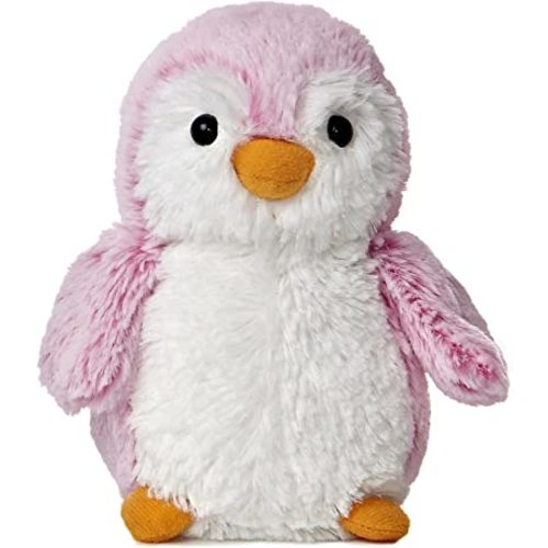 Aurora® Playful Pompom Penguin™ Brights Stuffed Animal - Vibrant Companions - Endless Fun - Pink 6 Inches