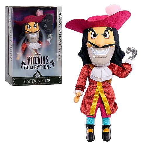 Just Play Disney Villains Collection: Captain Hook Plush, 13-inch Collectible Plush Doll, Kids Toys for Ages 3 Up, Amazon Exclusive