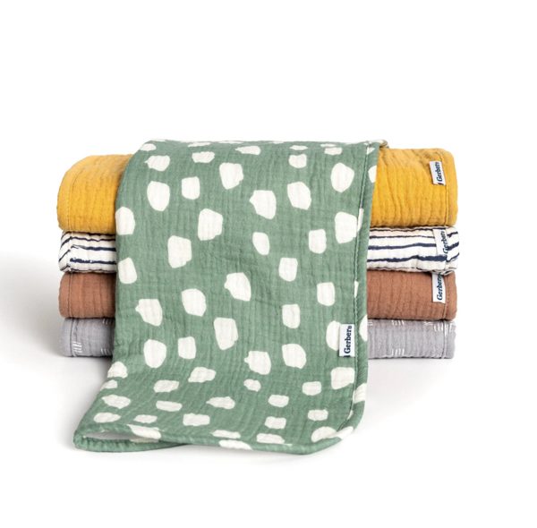 5-Pack Baby Neutral Teal Dots Muslin Burp Cloths – Gerber Childrenswear