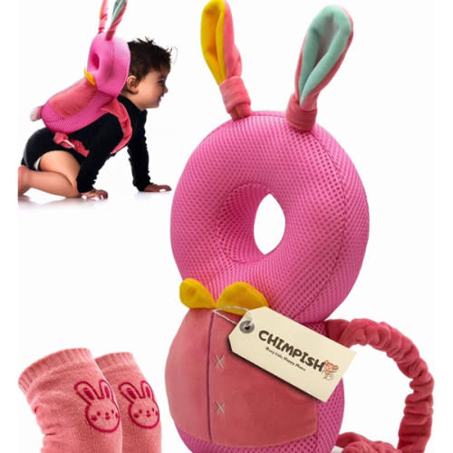 Baby Backpack Head Protection - Rabbit, Wide Size Cushion, Effective Baby Fall Back Head Protector Cushioning, Superior Head Protector for Baby Walking