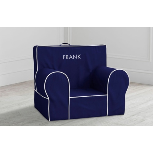 My First Anywhere Chair®, Navy with White Piping
