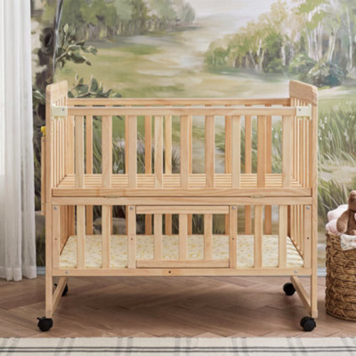 NFusion Sturdy Pine 3 in 1 Portable Mini Crib with Space Saving Design and Pine Wood | Wayfair