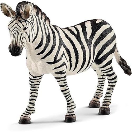 Schleich Wild Life Realistic Female Zebra Figurine - Authentic and Highly Detailed Wild Animal Toy, Durable for Education and Fun Play for Kids, Perfect for Boys and Girls, Ages 3+