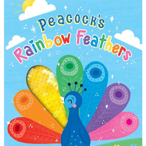Peacock's Rainbow Feathers - Touch and Feel Board Book - Sensory Board Book