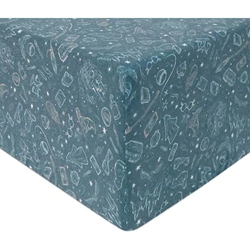 Premium Knit Baby Crib Sheets for Boys and Girls by Copper Pearl: Breathable and Soft, Fitted Crib Sheets for Standard Baby Mattresses, Crib Sheet for Baby Registry or Shower Gift, Hogwarts™