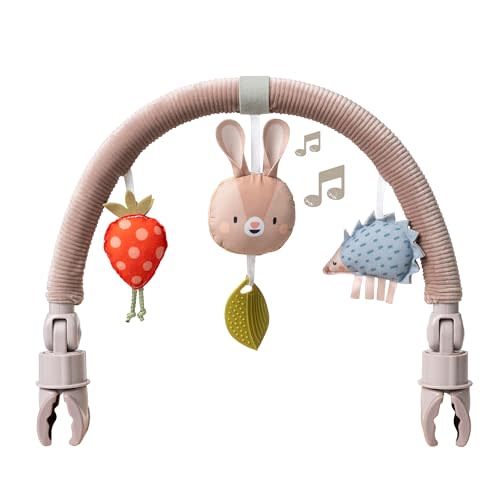 Taf Toys Arch | Ideal for Infant & Toddlers, Fits Stroller & Pram, Activity Arch with Fascinating Toys, Stimulates Baby’s Senses and Motor Skills Development, Easier Outdoors (Musical Bunny Arch)