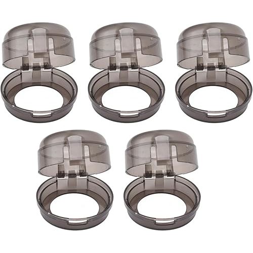 Oven Knob Protection Cover, Gas Stove Knob Cover PC Child Safety No Deformation Stable for Restaurant (Transparent Black)