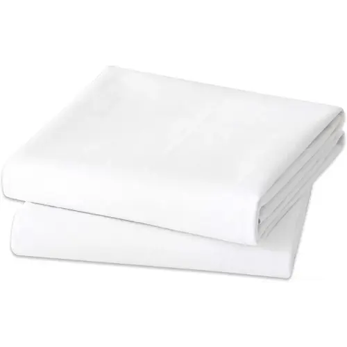 Flannel Crib Protector Pad，100％ Waterproof Mattress Protector Pad, One Size, 27" X 50"-2pcs White