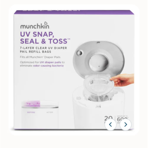 Munchkin UV Snap, Seal & Toss™ Diaper Pail Refill Bags