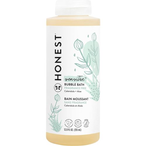 The Honest Company Foaming Bubble Bath | Gentle for Baby | Naturally Derived, Tear-free, Hypoallergenic | Fragrance Free Sensitive, 12 fl oz