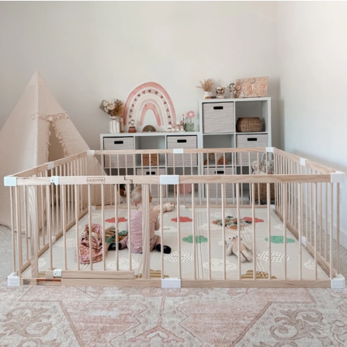 HARPPA Baby Gate Playpen Baby Fence for Babies and Toddlers - 60x71.5x24 Inch