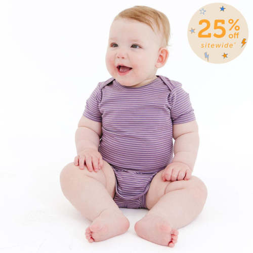 plum / rainy day stripe cloudstretch™ magnetic bodysuit – Magnetic Me
