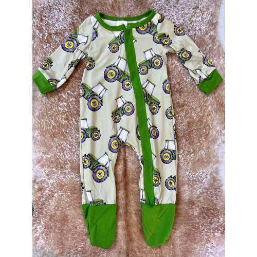 Green Tractor Footie - Preorder – Little Southern Brand
