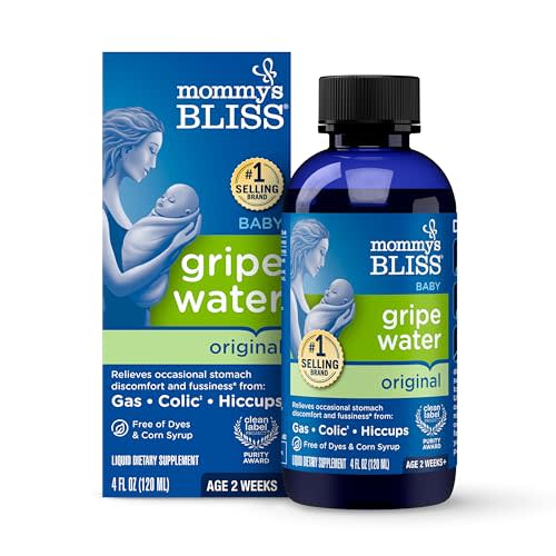 Mommy's Bliss Gripe Water Original, Infant Gas & Colic Relief, Gentle & Safe, 2 Weeks+, 4 Fl Oz (Pack of 1)