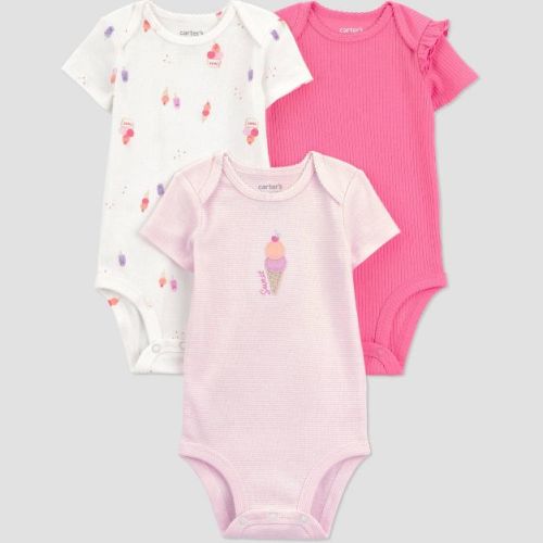 Carter's Just One You® Baby Girls' 3pk Ice Cream Bodysuit - Pink Newborn
