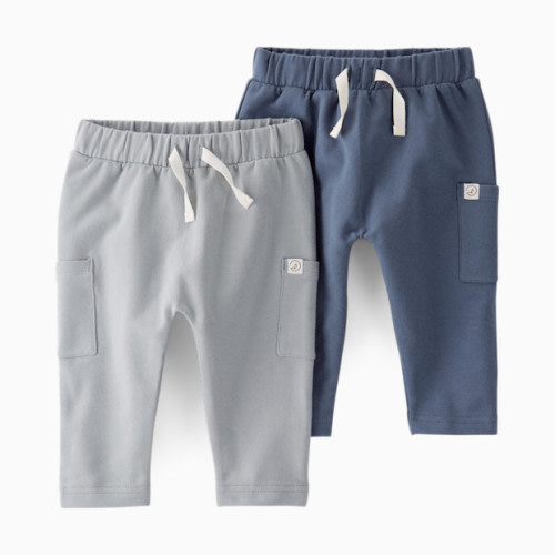 Little Planet Organic Cotton Sweatpants (2 Pack) - Gray/ Navy