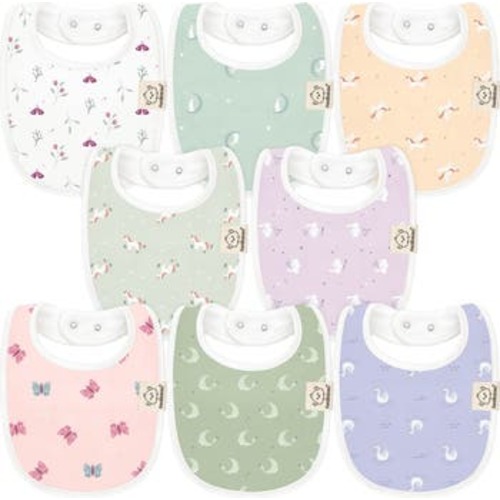8-Pack Baby Drool Bibs