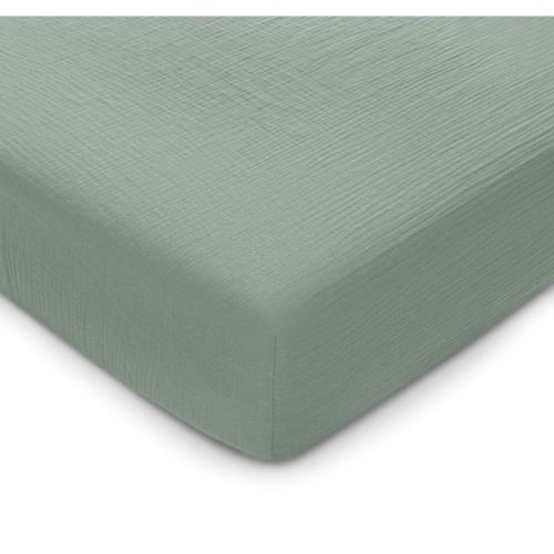 Muslin Fitted Crib Sheet, Extra Soft 100% Muslin Cotton Crib Sheets For Standard Crib And Toddler Mattresses By Comfy Cubs - Pacific Blue