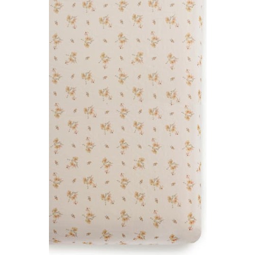 Print Orgainc Cotton Muslin Crib Sheet