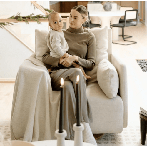Ollie: a Chair and a Half - Swivel Nursery Glider with Back Recline Feature
