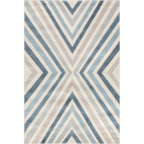 Nuloom Neveah Contemporary Chevron Area Rug, Color: Blue, Size: 6' 7" x 9'