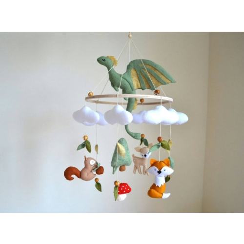 Dragon Baby Mobile Fantasy Nursery Gender Neutral Baby - Etsy