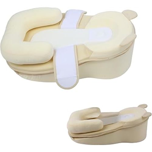 Baby Feeding Pillow, Anti Overflow Feeding Pillow for Reducing Spit-Up, Safety Nursing Pillow, Baby Lounger Reflux Wedge Breastfeeding, Removable top and Bottom(Yellow)