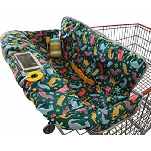 Suessie Shopping Cart Cover and High Chair Cover, Dinosaurs