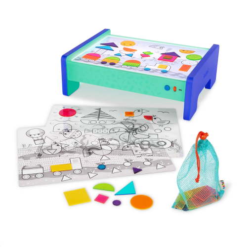 Battat Shine Bright Plastic Lightbox 60 Shapes 3 Transparency Sheets, Toddler and Preschool Toys