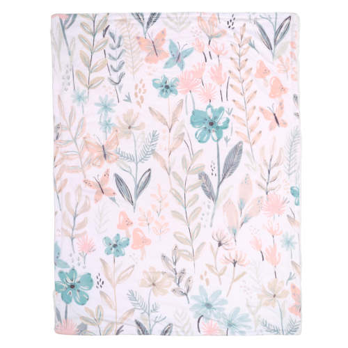 Baby Blooms Watercolor Floral/Butterfly Soft Fleece Baby Blanket
– Lambs & Ivy
