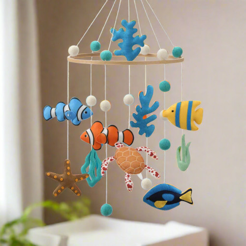 Under the Sea Baby Mobile – Ocean Theme Felt Crib Mobile