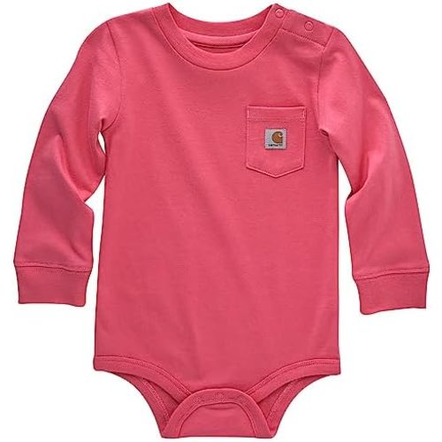 Carhartt Unisex Baby Long-Sleeve Pocket Bodysuit