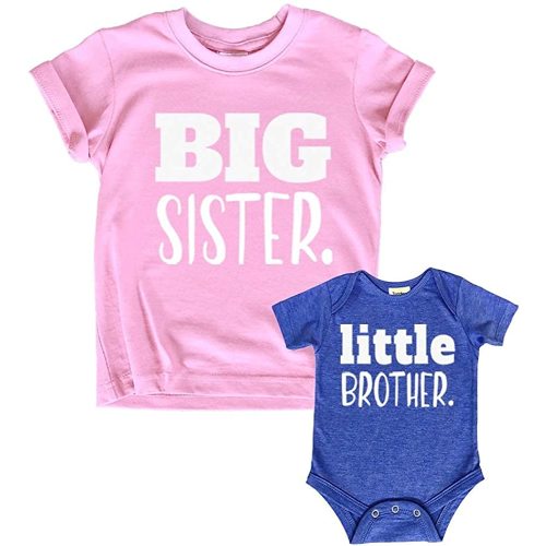 Unordinary Toddler big sister little brother outfit matching shirts sets baby newborn outfits shirt