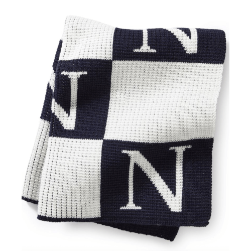 Initial Block Baby Blanket
