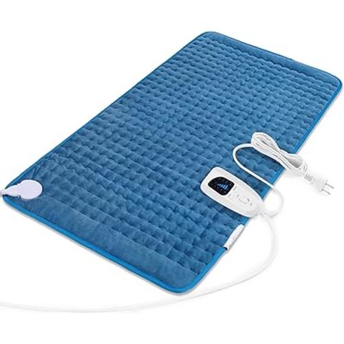 Heating Pad-Electric Heating Pads for Back,Neck,Abdomen,Moist Heated Pad for Shoulder,Knee,Hot Pad for Arms and Legs,Dry&Moist Heat & Auto Shut Off(Blue, 33''×17'')