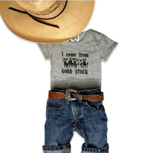I come from Good Stock Onesie – Cowkid Clothing Company