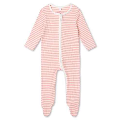 Rib Stripe Footie, 3-6M