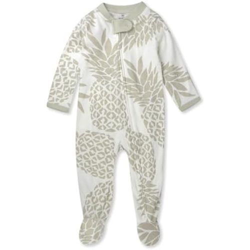 HonestBaby Baby Boys' Sleep and Play Footed Pajamas One-Piece Sleeper Jumpsuit Zip-front Pjs Organic Cotton