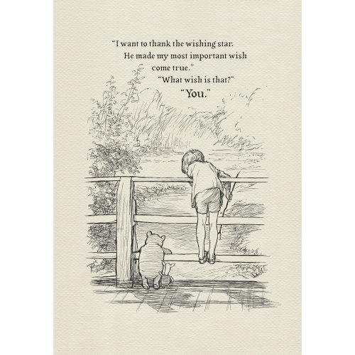 Winnie the Pooh quote vintage style poster print - 10x12