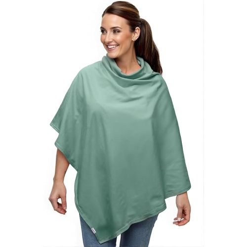 Nursing Cover for Baby Breastfeeding Breathable 100% Organic Cotton Baby-Safe Fabric Cover Gentle on Sensitive Skin Mother Nursing Apron Multi-use Carseat Canopy Full Coverage Ultimate Comfort (GREEN)